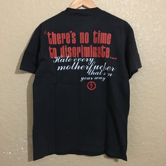 Marilyn Manson Big Face Faded Black T-Shirt Large Modern - Picture 4 of 6